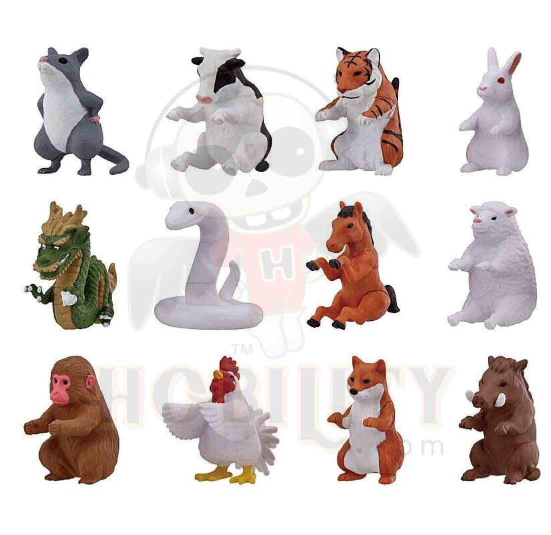 Gashapon Animal Narabundesu (12 zodiac animals) (complete set)